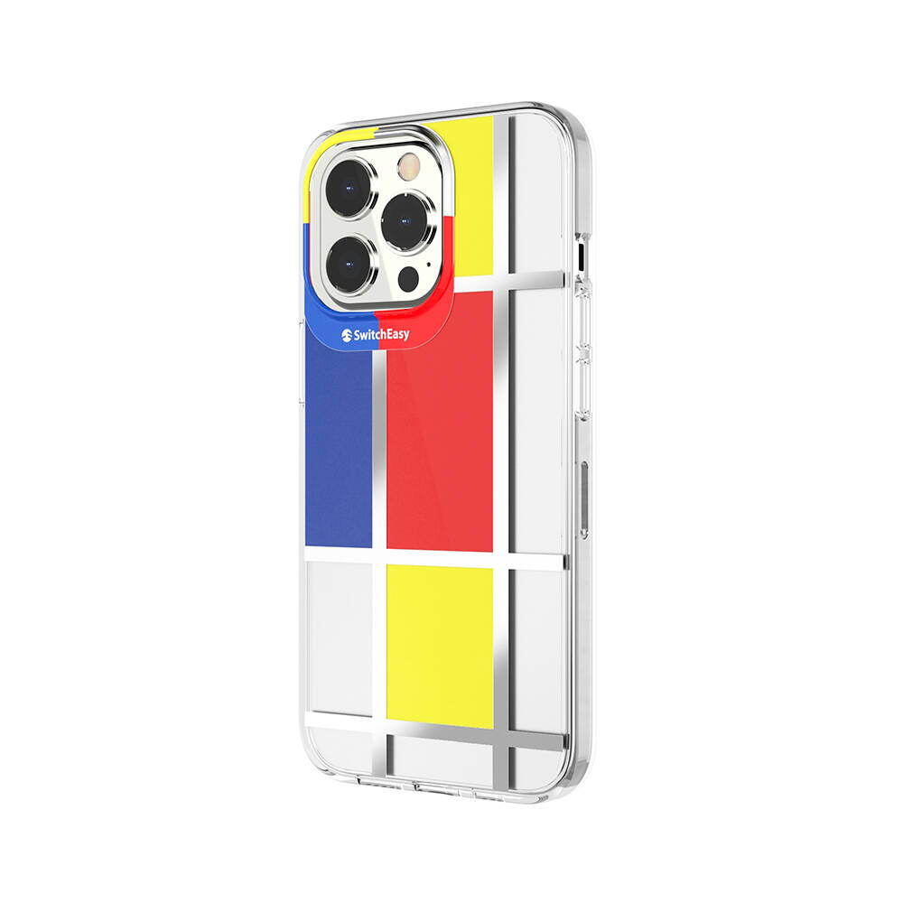 Switcheasy Artist Mondrian iPhone 13 Pro Çift IMD Baskılı Lisanslı Kılıf Switcheasy Artist Mondrian iPhone 13 Pro Çift IMD Baskılı Lisanslı Kılıf